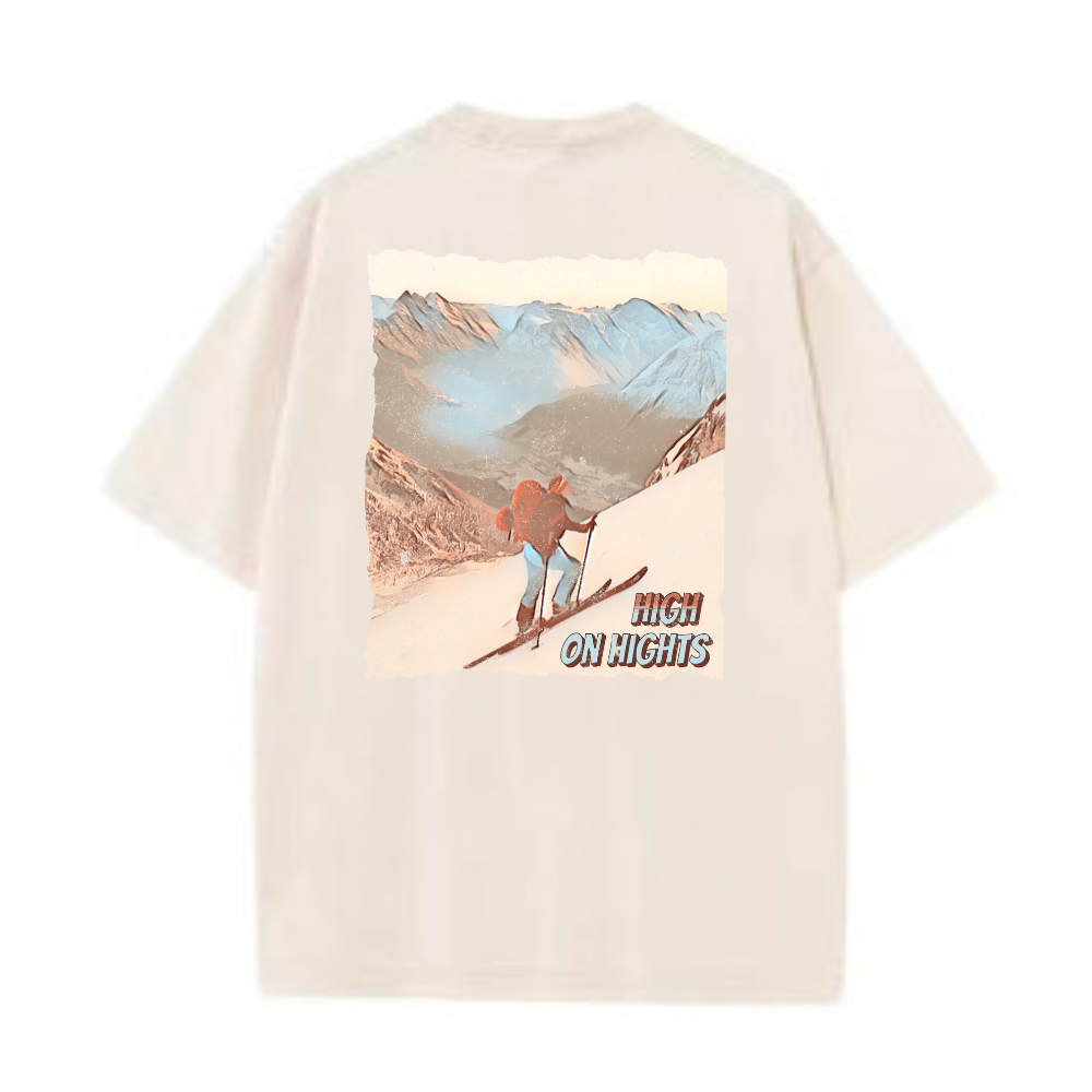 High on Hights - Unisex washed ski tee - NYHET! - DoUdare