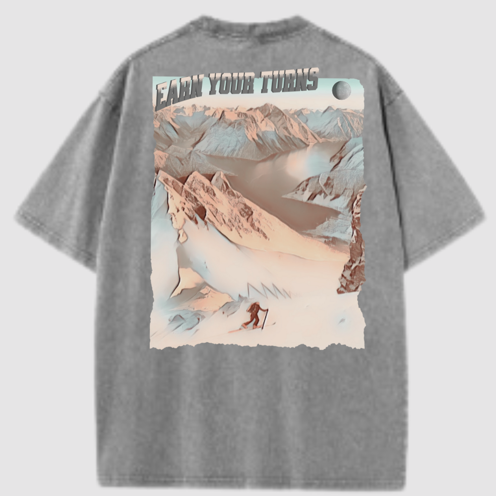 Earn Your Turns – Unisex washed tee - NYHET!