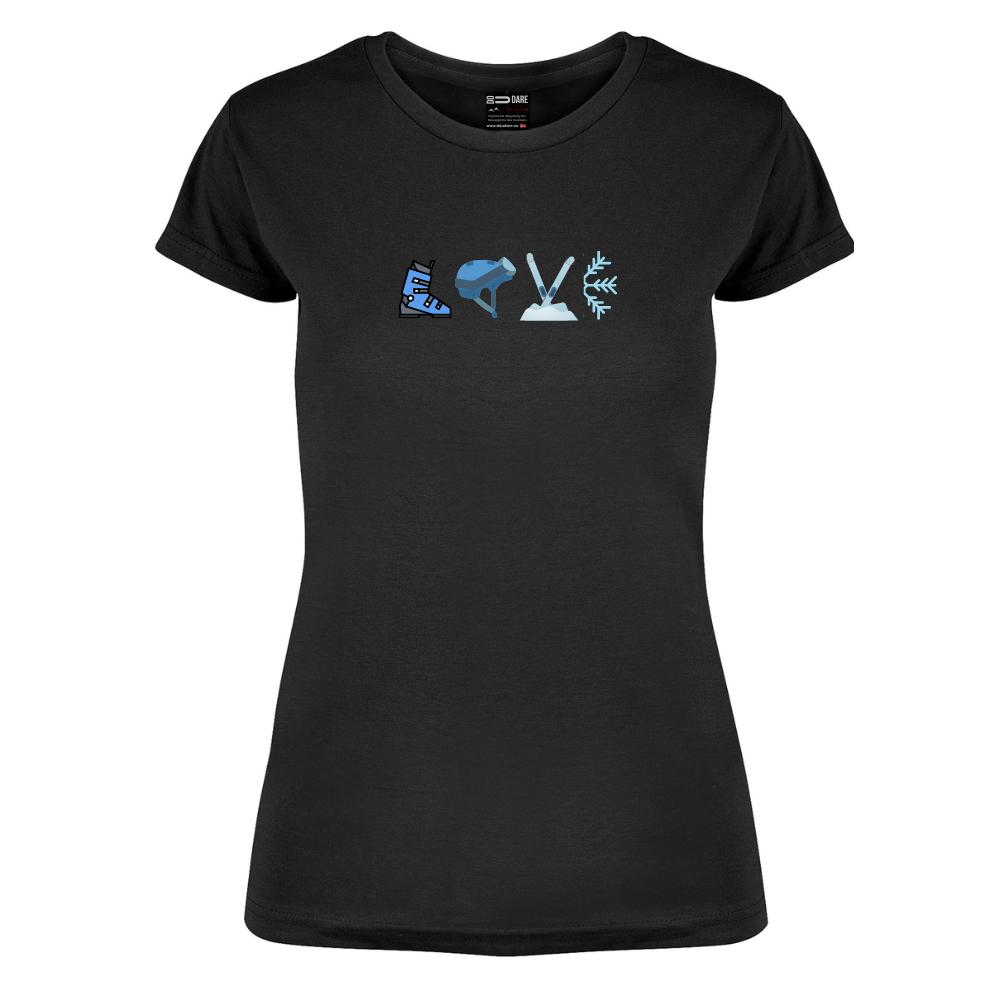 LOVE to SKI  Tee - dame - DoUdare