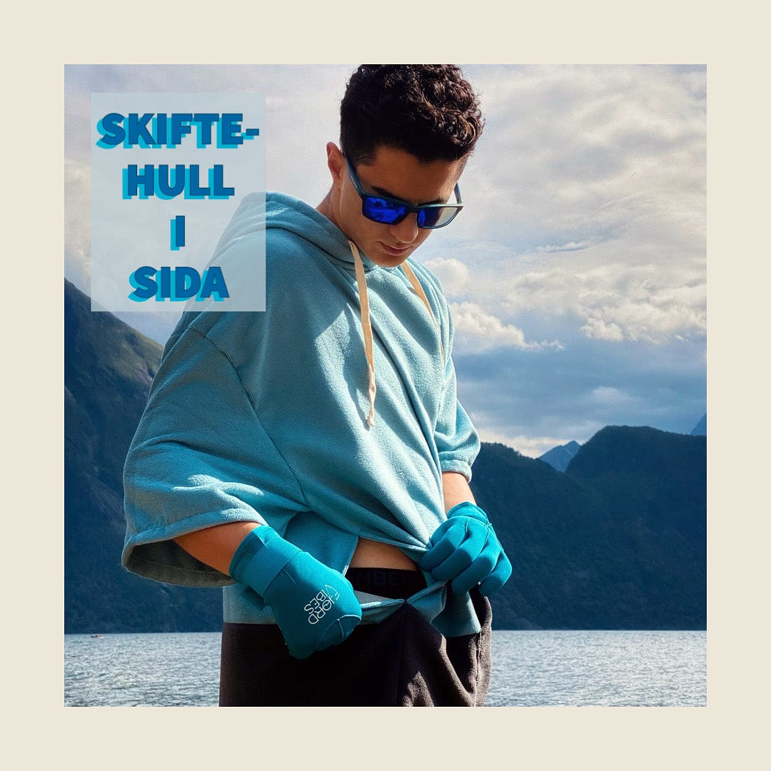 Poncho til isbading Salty but Sweet™ FjordRobe skifteponcho i miljøvennlig microfiber, FjordVibes Lavendel - DoUdare